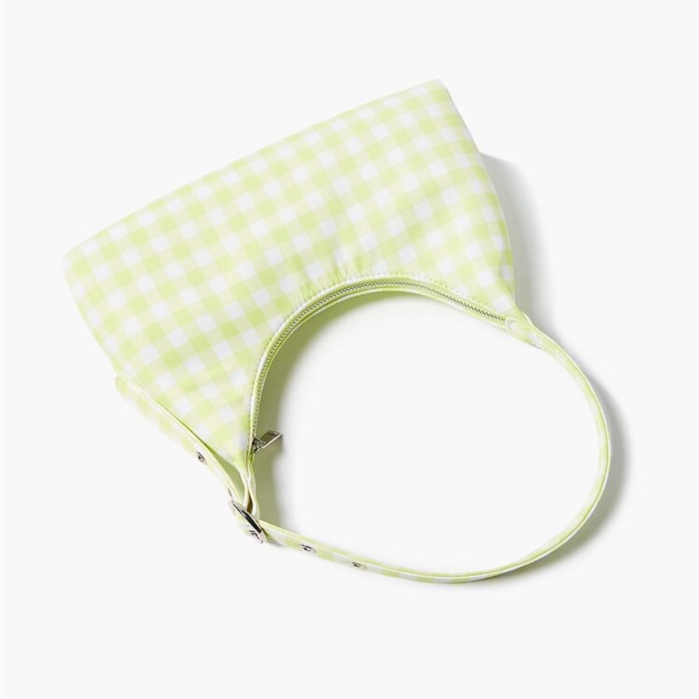 FOREVER 21 Gingham Baguette Shoulder Bag